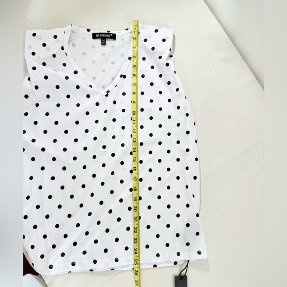 New Blank NYC Black and White Polka Dot Tank Top - Picture 7 of 7